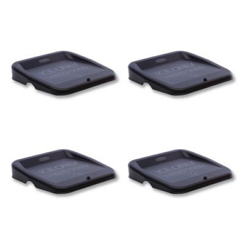 Rubbermaid Commercial Ice Tote Lid, Black, 4/Carton (9F73BLA)