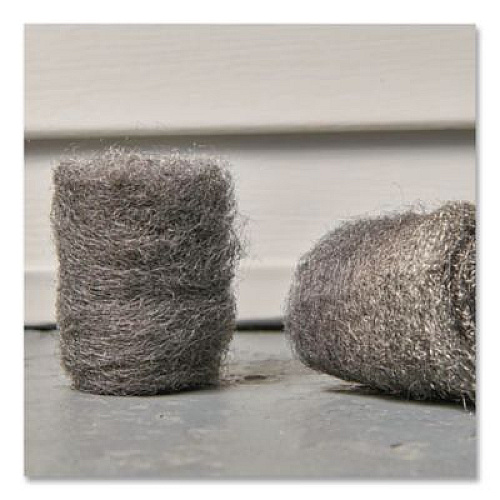 Brillo Strip and Shine Steel Wool Balls, 2.5 x 2, Gray, 6 Balls/Box, 24 Boxes/Carton (23306)