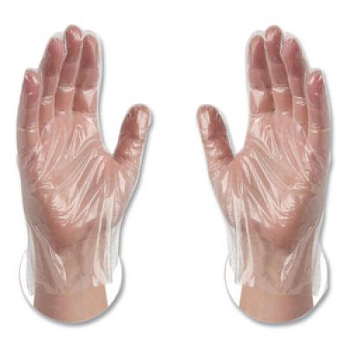 X3 by AMMEX Poly Food Safe Industrial Gloves, Powder-Free, Medium, Clear, 500/Box (PGLOVEM500)