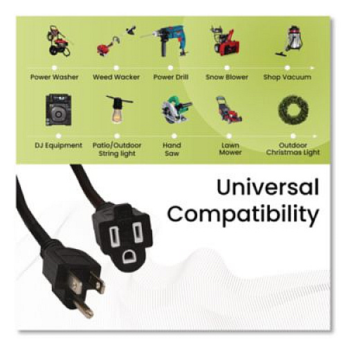 GoGreen Power 16 AWG Outdoor Extension Cord, 25 ft, 13 A, Black (13725BK)