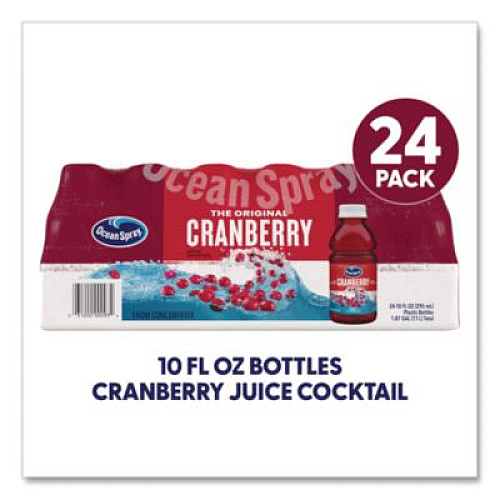 Ocean Spray Cranberry Juice Cocktail, Cranberry, 10 oz Bottle, 24/Carton (22002661)