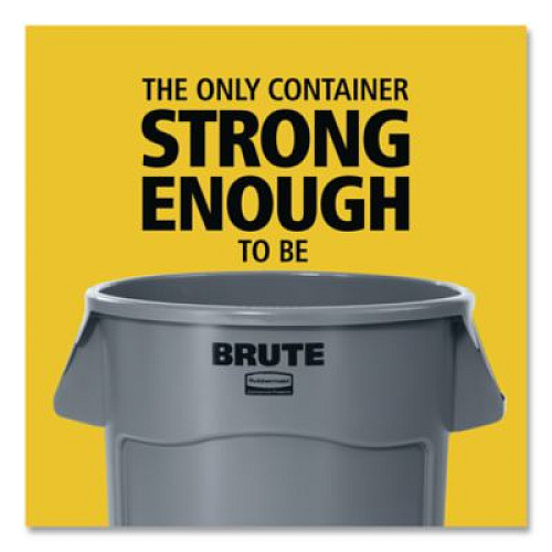 Rubbermaid Commercial Vented Round Brute Container, 44 gal, Plastic, Blue (264360BE)