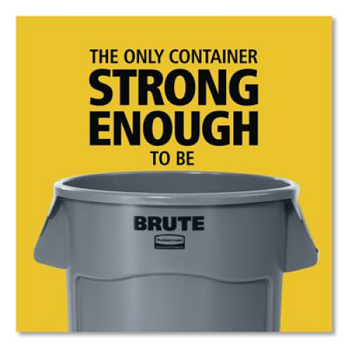 Rubbermaid Commercial Vented Round Brute Container, 44 gal, Plastic, Red, 4/Carton (264360REDCT)