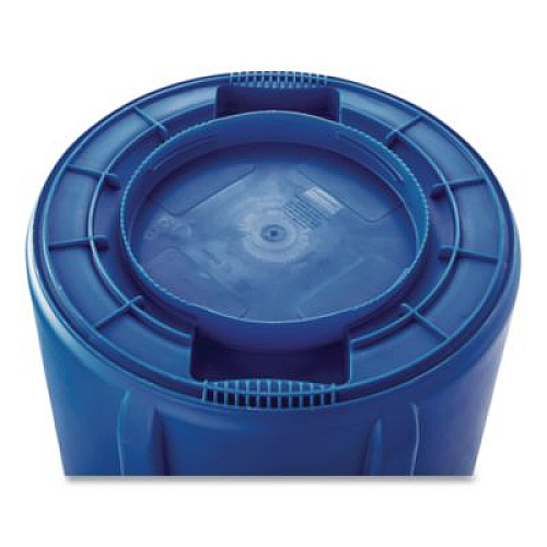 Rubbermaid Commercial Vented Round Brute Container, 44 gal, Plastic, Blue (264360BE)