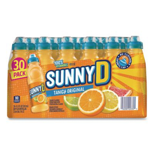 SUNNY D Tangy Original Sport Bottle, Orange, 11.3 oz Bottle, 30/Carton (22002659)