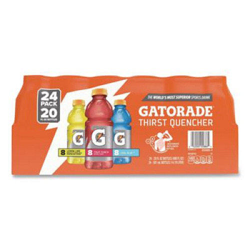 Gatorade Rainbow Variety Pack, Cool Blue/Fruit Punch/Lemon Lime, 20 oz Bottle, 24/Carton (22002675)