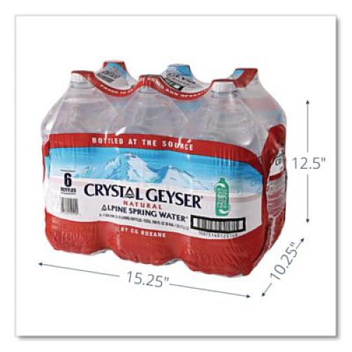 Crystal Geyser Alpine Spring Water, 1 Gal Bottle, 6/Carton (12514CT)