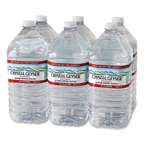 Crystal Geyser Alpine Spring Water, 1 Gal Bottle, 6/Carton (12514CT)