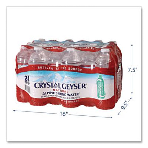 Crystal Geyser Alpine Spring Water, 16.9 oz Bottle, 24/Carton (24514CT)
