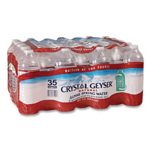 Crystal Geyser Alpine Spring Water, 16.9 oz Bottle, 24/Carton (24514CT)
