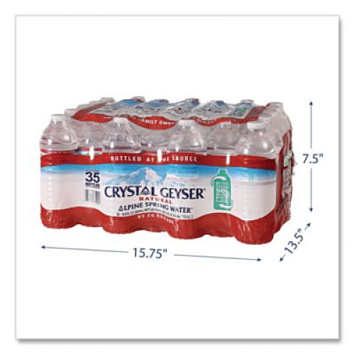 Crystal Geyser Alpine Spring Water, 16.9 oz Bottle, 35/Carton (35001CT)