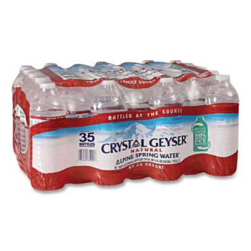 Crystal Geyser Alpine Spring Water, 16.9 oz Bottle, 35/Carton (35001CT)
