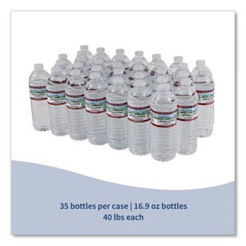 Crystal Geyser Natural Alpine Spring Water, 16.9 oz Bottle, 35/Carton (35001CTDEP)