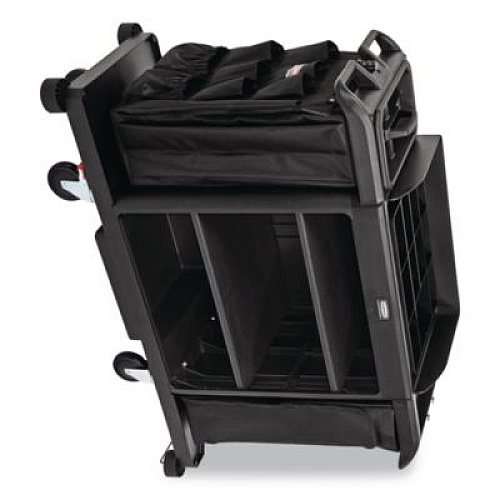 Rubbermaid Commercial Fabric 9-Pocket Cart Organizer, 19.8 x 1.5 x 27.5, Black, 6/Carton (2202582)