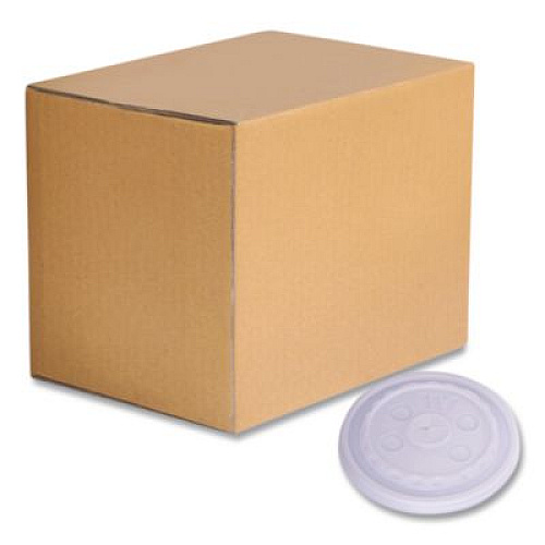 WinCup Plastic Lids for Foam Cups and Bowls, Slotted, Fits 32 oz to 64 oz Cold Cups, Translucent, 1,000/Carton (221936)
