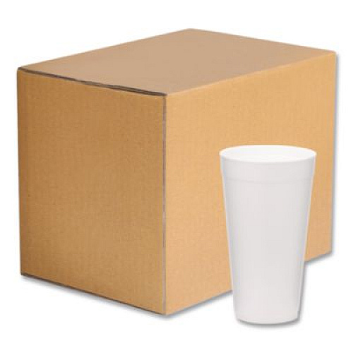 WinCup Foam Drink Cups, 20 oz, White, 500/Carton (221976)