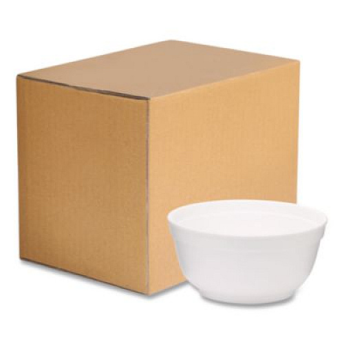 WinCup Foam Bowls, Squat Style, 8 oz, White, 1,000/Carton (221990)