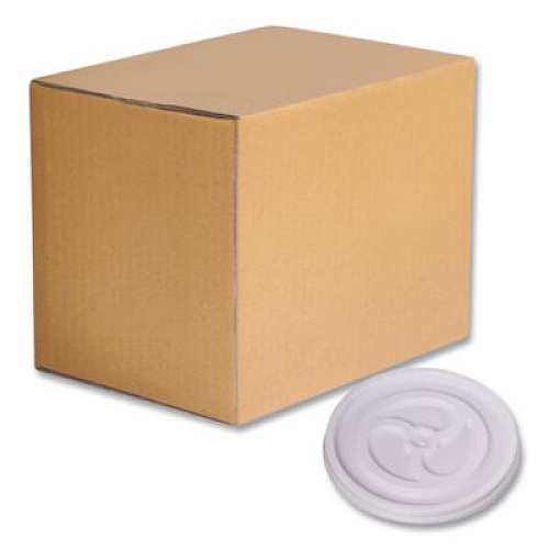 WinCup Plastic Lids for Foam Cups and Bowls, Vented, Fits 6 oz Hot Cups, White, 1,000/Carton (222076)
