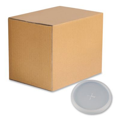 WinCup Plastic Lids for Foam Cups and Bowls, Slotted, Fits 8 oz to 10 oz Hot Cup, Translucent, 1,000/Carton (222077)