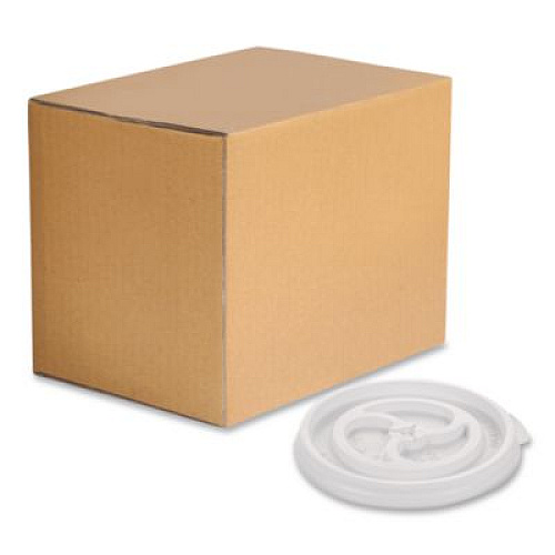 WinCup Plastic Lids for Foam Cups and Bowls, Slotted, Fits 8 oz to 10 oz Hot Cup, White, 1,000/Carton (222078)