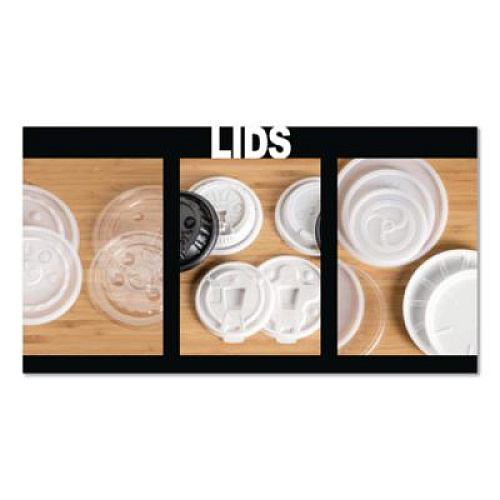 WinCup Plastic Lids for Foam Cups and Bowls, Slotted, Fits 8 oz to 10 oz Hot Cup, White, 1,000/Carton (222078)