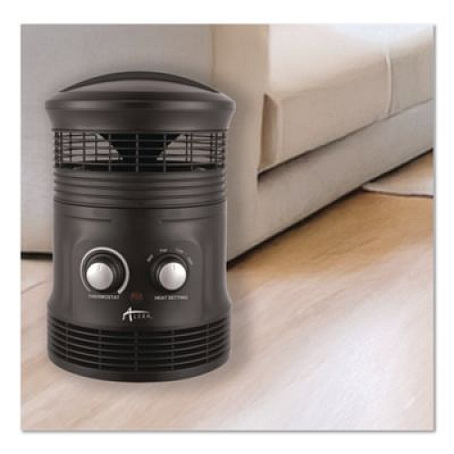 Alera 360 Deg Circular Fan Forced Heater, 750 W, 8 x 8 x 12, Black (HEFF360B)