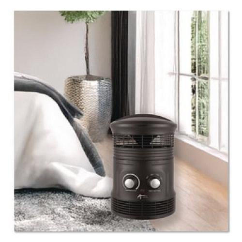 Alera 360 Deg Circular Fan Forced Heater, 750 W, 8 x 8 x 12, Black (HEFF360B)