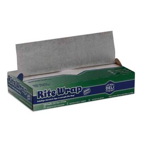 Dixie Rite-Wrap Dry Wax Lightweight Deli Paper, 10 x 10.75, 500 Sheets/Pack, 12 Packs/Carton (RW106)