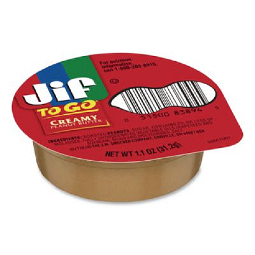 Jif Creamy Peanut Butter Cups, 1.1 oz Cup, 8/Box (65642)