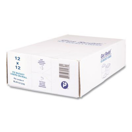 Inteplast Group Ice Bucket Liner Bags, 96 oz, 12" x 12", Clear, 1,000/Carton (BLR121206)