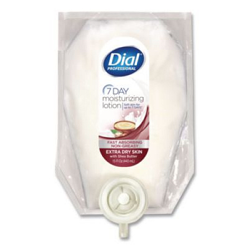 Dial Professional 7-Day Moisturizing Lotion for Versa Dispenser, 15 oz Refill Pouch, 6/Carton (12260CT)