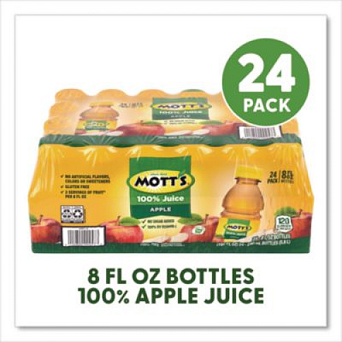 Mott's 100% Original Apple Juice, Apple, 8 oz Bottle, 24/Carton (22002660)