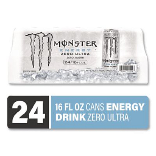 Monster Energy Ultra Zero, Original, 16 oz Bottle, 24/Carton (22002677)