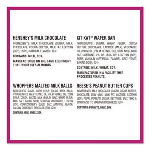 Hershey's Snack Size Bulk Candy Assortment, Assorted Flavors, Individually Wrapped, 155 Pieces (22002629)