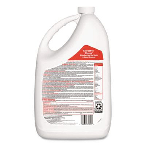 CloroxPro Disinfecting Bio Stain and Odor Remover, Fragranced, 128 oz Refill Bottle, 4/Carton (31910)