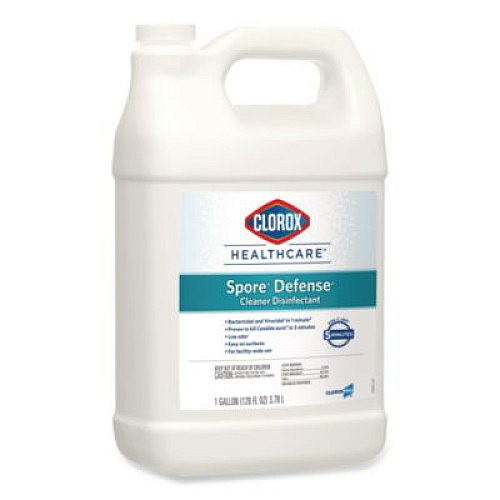 Clorox Healthcare Spore Defense Cleaner Disinfectant, Closed System, 1 gal Refill Bottle, 4/Carton (32122)