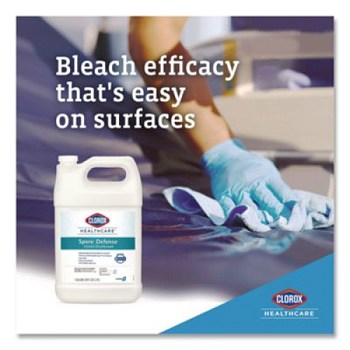 Clorox Healthcare Spore Defense Cleaner Disinfectant, Closed System, 1 gal Refill Bottle, 4/Carton (32122)