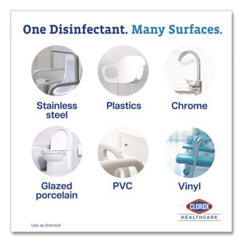 Clorox Healthcare Spore Defense Cleaner Disinfectant, Closed System, 1 gal Refill Bottle, 4/Carton (32122)
