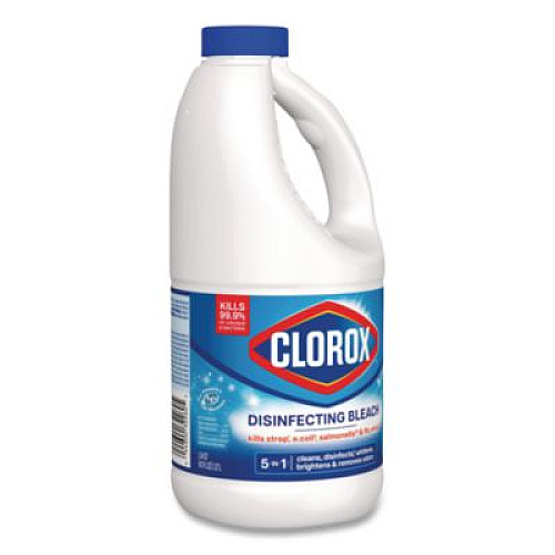 Clorox Concentrated Regular Disinfecting Bleach, 43 oz Bottle, 6/Carton (32260)