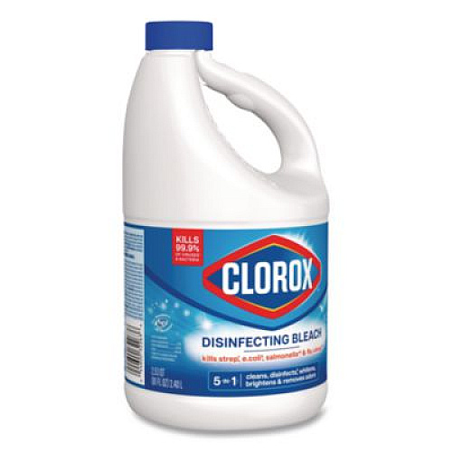 Clorox Concentrated Regular Disinfecting Bleach, 81 oz Bottle, 6/Carton (32263)