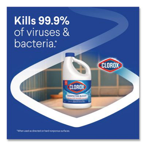Clorox Concentrated Regular Disinfecting Bleach, 81 oz Bottle, 6/Carton (32263)