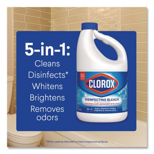 Clorox Concentrated Regular Disinfecting Bleach, 81 oz Bottle, 6/Carton (32263)