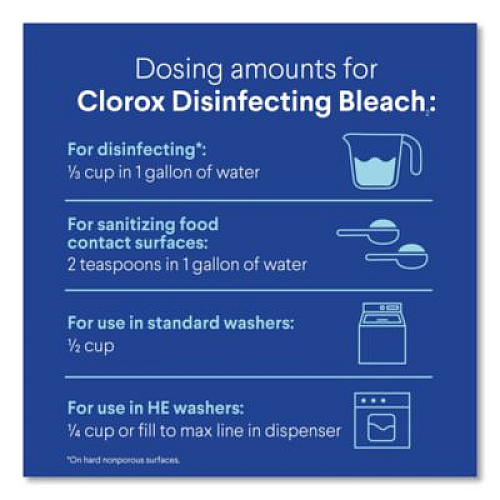 Clorox Concentrated Regular Disinfecting Bleach, 81 oz Bottle, 6/Carton (32263)
