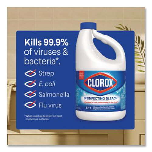 Clorox Concentrated Regular Disinfecting Bleach, 81 oz Bottle, 6/Carton (32263)