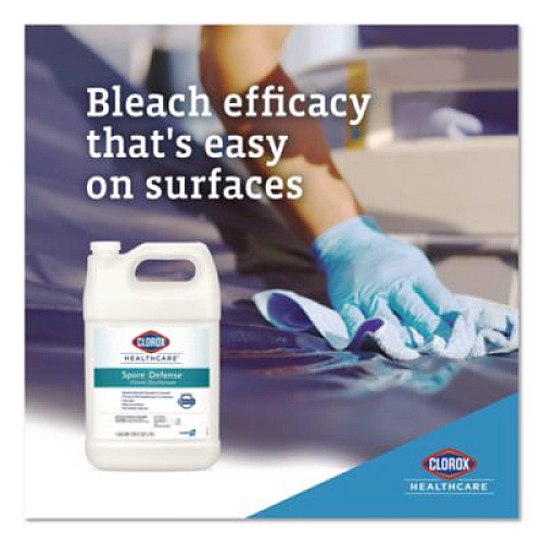 Clorox Healthcare Spore Defense Cleaner Disinfectant, Open System, 1 gal Refill Bottle, 4/Carton (32409)