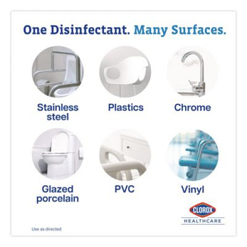 Clorox Healthcare Spore Defense Cleaner Disinfectant, Open System, 1 gal Refill Bottle, 4/Carton (32409)