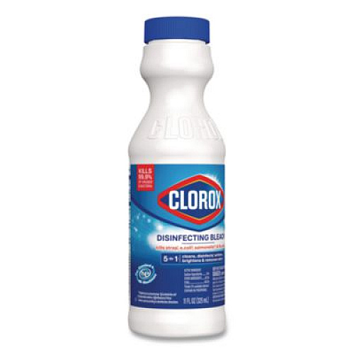 Clorox Concentrated Regular Disinfecting Bleach, 11 oz Bottle, 28/Carton (32436CT)