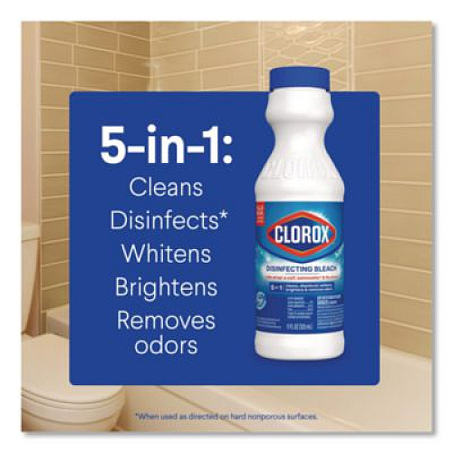 Clorox Concentrated Regular Disinfecting Bleach, 11 oz Bottle, 28/Carton (32436CT)