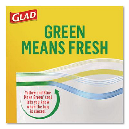 Glad Zipper Food Storage Plastic Sandwich Bags, 6.63 x 5.88, Clear, 50 Bags/Box, 12 Boxes/Carton (57263)