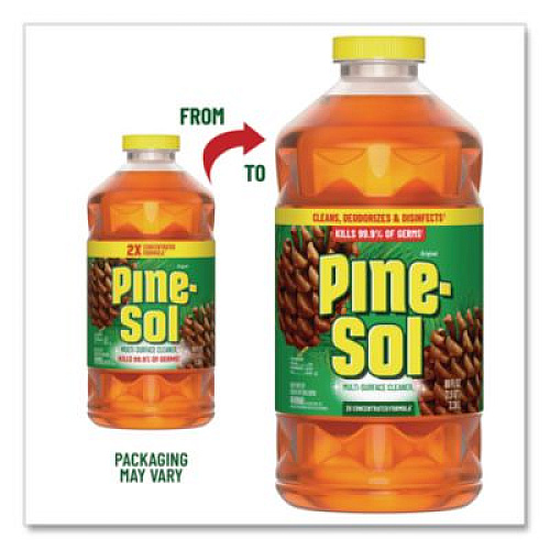 Pine-Sol Multi-Surface Cleaner Disinfectant Concentrated, Pine Scent, 80 oz Bottle, 6/Carton (60160CT)